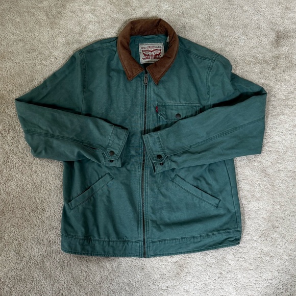 Levi's Cotten Canvas Utility Jacket Men's Green - Picture 1 of 5